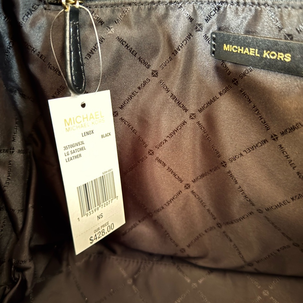 Michael Kors Lenox LG Satchel Shoulder Bag Black - Picture 11 of 14